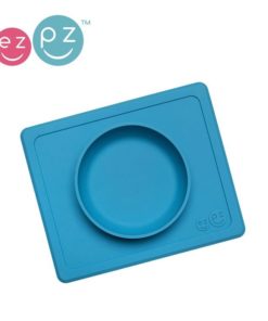 Silikonowa miseczka z podkładką 2w1 Mini Bowl niebieski - Ezpz