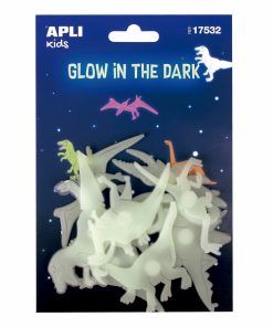 Fluorescencyjne naklejki Dinozaury 9 sztuk - Apli Kids